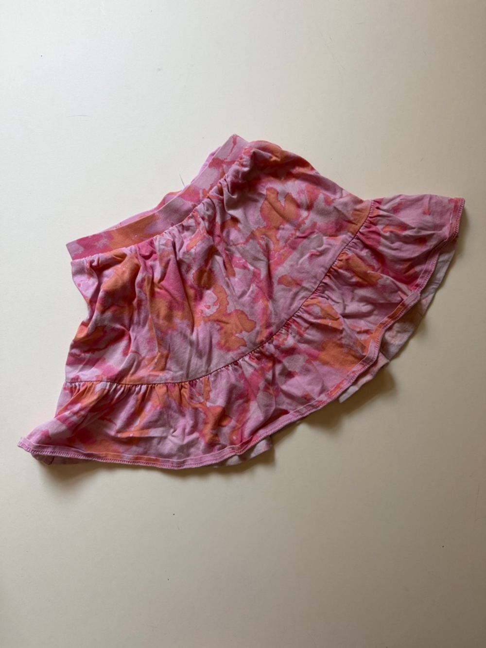 Pink & Orange Floral Ruffle skort